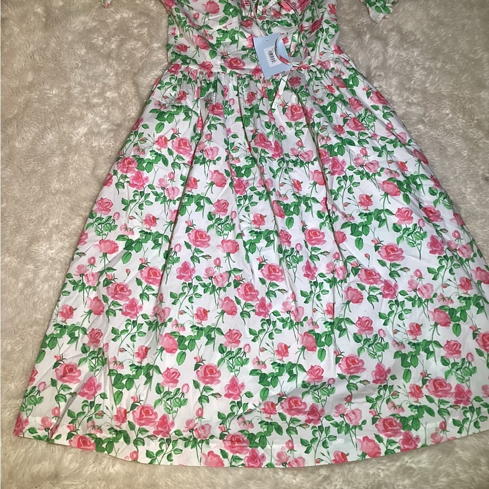 Hill House The Ophelia pink Rose dress size XL - Picture 9 of 11